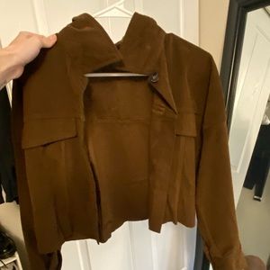 Brown corduroy cropped jacket